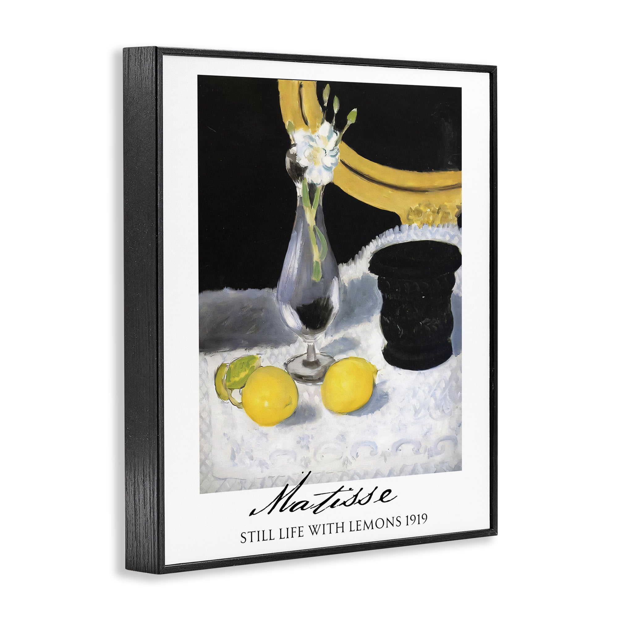 Stupell Industries Matisse Still Life Lemons Black Framed Giclee Art, design by Vintage Hustle