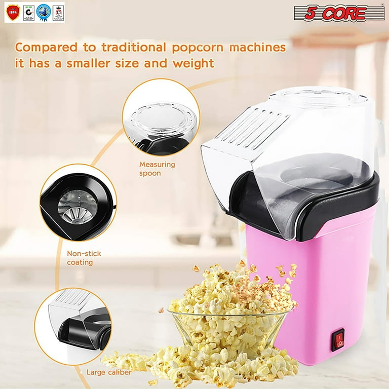 Hot Air Popcorn Maker Machine 1100W Electric Popcorn Popper Kernel Corn  Maker Bpa Free, 95%