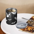 thumbnail image 3 of 12oz Coffee Tumblers Halloween Bat Silhouettes Stainless Steel Vacuum Insulated Travel Tumbler Coffee Cups Mug with Lid and Straw with Cleaning Brush for Cold & Hot Drinks, 3 of 5