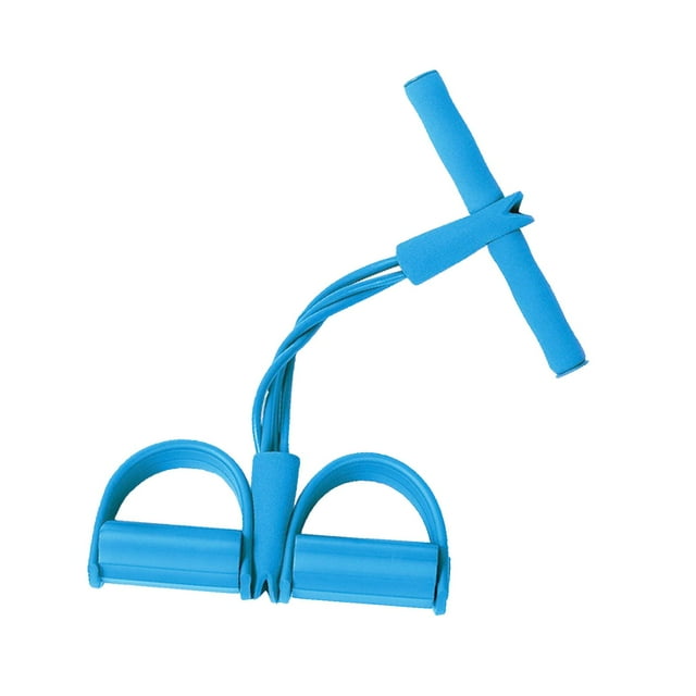 Banda elástica de resistencia para pedales, ideal para ejercicios de estiramiento en casa y gimnasio. Azul