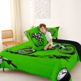 thumbnail image 4 of Manfei Motocross Rider Full Size Comforter Sets，Speed Games Bedding Comforter Set，Green,Black Reversible,3pcs,1 Comforter and 2 Pillowcases, 4 of 7
