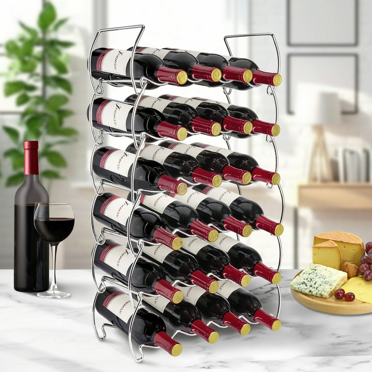 Sorbus 6-Tier Stackable Wine Rack Classic Style Wine Racks for