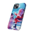 thumbnail image 3 of Christmas Frosty and Santa Claus Apple iPhone Cases Slim Fit Glossy Finish, 3 of 3