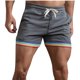 thumbnail image 1 of Cordón Atlético de Color Sólido para Hombre con Bolsillos, Pantalones Cortos Deportivos Casuales Elásticos para Hombres, 1 of 3