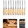 thumbnail image 1 of Herramienta de Talla de Madera, 12 Piezas de Cinceles para Tallar, Gubias para Tallar Madera, Juego de Formones para Principiantes Y Profesionales Escultores, 1 of 4