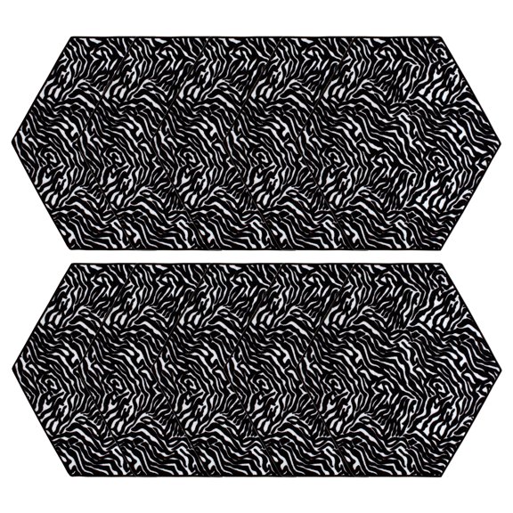 Furnish My Place Zebra Migrant Beauty Area Rug, Animal Print Area Rug, Indoor Rug, Pet-Friendly Rug, Home Decor Rug, Perfect for Living Room, 2' Hexagon - Set of 10