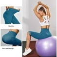 thumbnail image 5 of Nebility Capri Yoga Pants for Women Compression Workout Running Leggings High Waist(Blue, L), 5 of 7