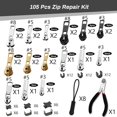thumbnail image 2 of Kit de reparación de cremalleras Haraqi, 105 piezas #3 #5 #8 con alicates, 2 of 7