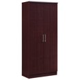 thumbnail image 1 of Pemberly Row 2 Door Armoire with 4 Shelves in Mahogany, 1 of 6