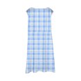 thumbnail image 5 of Gelikeya Big Girls Summer Dresses Fashion Cute Design Plaid Printed Casual Sleeveless Sun Dress Soft and Comfortable for Kids, Size 13-14 , Blue, 5 of 5