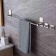 thumbnail image 3 of Towel Holder with 2 Packs Adhesive Hooks 16-Inch Hand Towel Rack Towel Hook Stick on Wall, Bathroom, 3 of 5