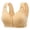Beige, variant on Front Closure Wireless Bra for Women Casual Button Down Breathable Comfort Bra Soft Support Everyday Bra