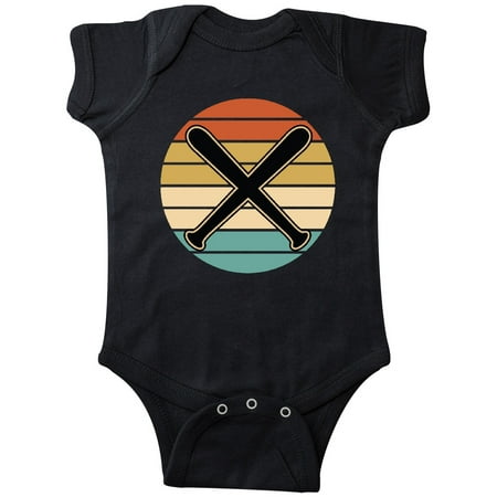 

Inktastic Baseball Bat Sports Retro Sunset Gift Baby Boy or Baby Girl Bodysuit