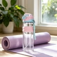 thumbnail image 4 of Sports Water Bottle with Mist Spray - 2-in-1 BPA-Free Drinking Bottle with Misting Function - Leak Proof Hydration Bottle for Gym - 1 Bottle - Pink, 4 of 5