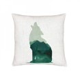 thumbnail image 1 of Howling Wolf With Mountain Image With Polyester Insert Pillow, 1 of 1