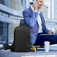 thumbnail image 2 of Hiroekza Stylish Casual Men's Large Capacity Crossbody Sling Bag - Waterproof Versatile Casual Shoulder & Chest Pack Black, 2 of 5