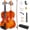 Glossy, variant on FASCK 4/4 Violin Solid Wood, Full Size Acoustic Fiddle Set (Matte)