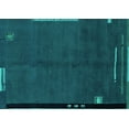 thumbnail image 1 of Ahgly Company Indoor Rectangle Abstract Turquoise Blue Modern Area Rugs, 2' x 4', 1 of 4
