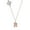 R, variant on Crystal Rose Gold Tone Initial - B - Delicate Compass Necklace