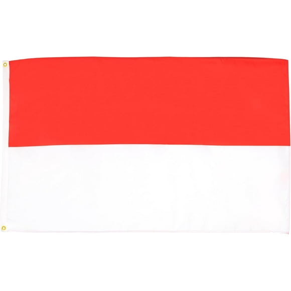 2024 Paris Olympics Monaco Flag - 3x5 Ft - 100D Polyester Monégasque - Monacans Banner with Two Metal Grommets - Fade Resistant - Vivid Colors - 3' x 5' Feet High quality