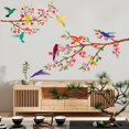 thumbnail image 4 of TIMIFIS Sticker Sticker Bird Peach Flower Wall Decal Wall Decal Wall Decor Hummingbird Home Decor, 4 of 6