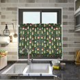 thumbnail image 4 of Yayeee Kitchen Curtains Tier Pair Light Filtering 27"x36" Rod Pocket Short Cafe Window Panel, Christmas Tree, 4 of 7