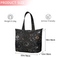thumbnail image 4 of Black Gothic Sun Moon Star Pattern Travel Tote Bags for Women Carry On,Large Weekender Bags for Women Travel,Multi Functional Duffle Bag for Work,Shopping,Sports, 4 of 5