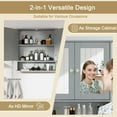 thumbnail image 5 of Bathroom Wall Cabinet Storage, Medicine Cabinets with Mirror 2 Doors and Adjustable Shelf, Wall Mounted Cupboard Mirrored Vanity Cabinet for Rv Bathroom Restroom Kitchen (Grey), 5 of 8