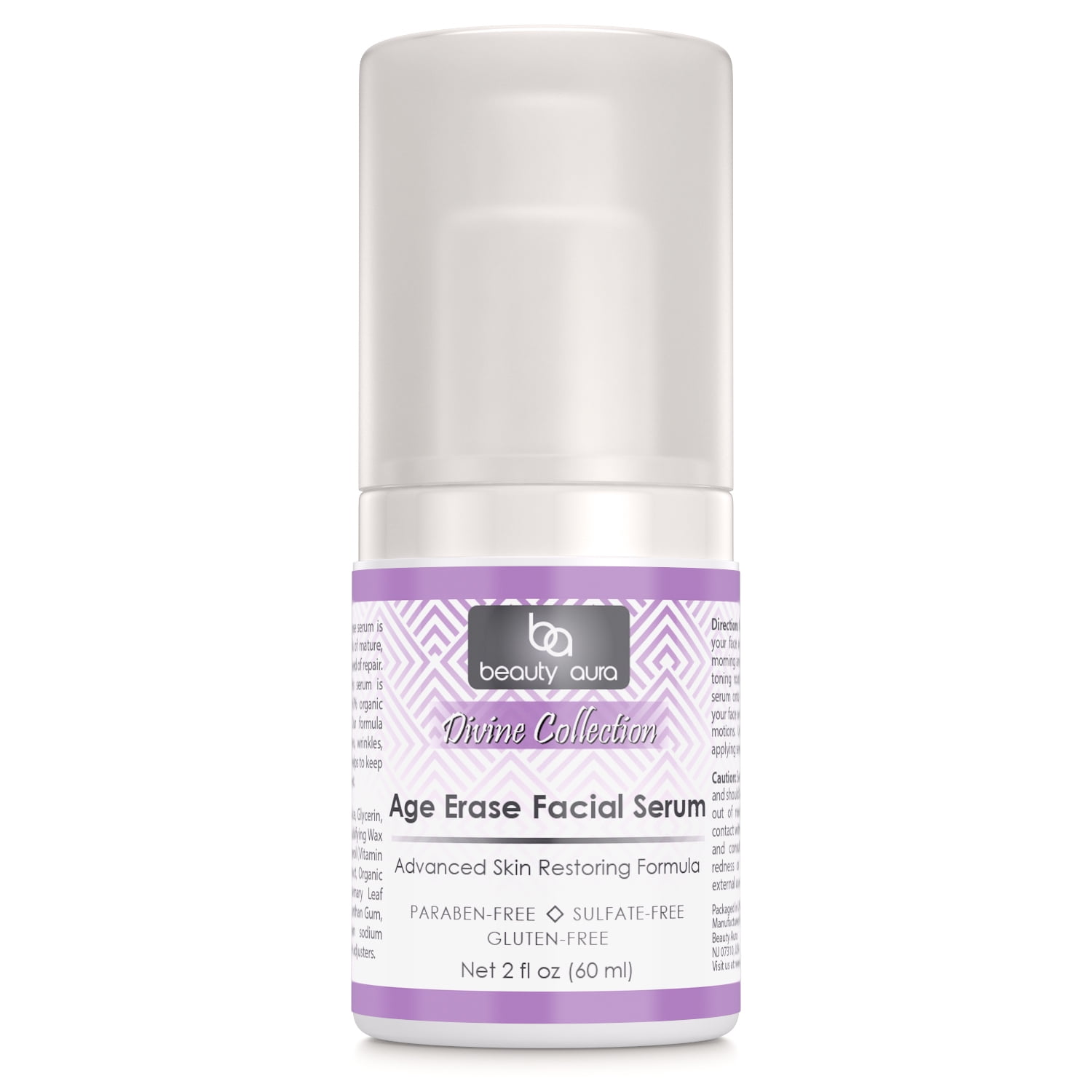 Beauty Aura Age Erase Facial Serum (with DMAE, MSM, Aloe Vera, Green