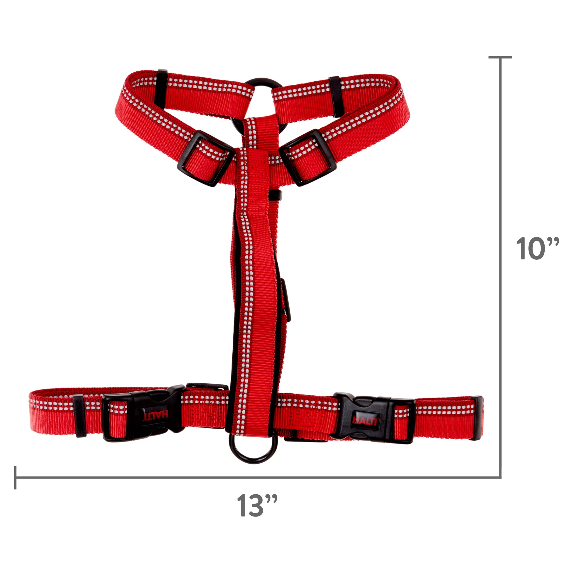 HALTI Nylon Dog Walking Harness, Large, Red (Chest 26" - 30")