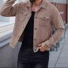 thumbnail image 1 of RKSTN Polyester Blouse en pour Hommes Couleur Unie Mode Décontractée Poche Slim Boucle Manches Longues Col Rabattu Veste à Capuche Zippée, 1 of 5
