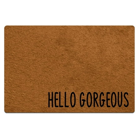 IFHUH Hello Gorgeous Doormat Home and Office Decorative Indoor/Outdoor/Kitchen Mat Non-Slip Rubber 23.6"(L) by 15.7"(W)