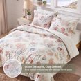 thumbnail image 5 of Regency Heights Coastal Comforter Set Full/Queen, 3-Piece Beach Themed Comforter Bedding Set, Ocean Nautical with Starfis & Seaweed Comforter with Shams for All Season, Beige, 5 of 10