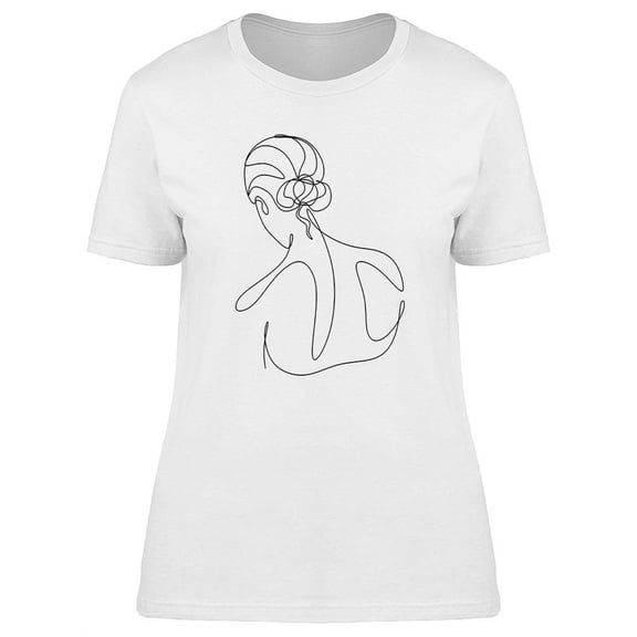 Nude Woman Line Art T-Shirt Women -Image by Shutterstock, Female 3X-Large
