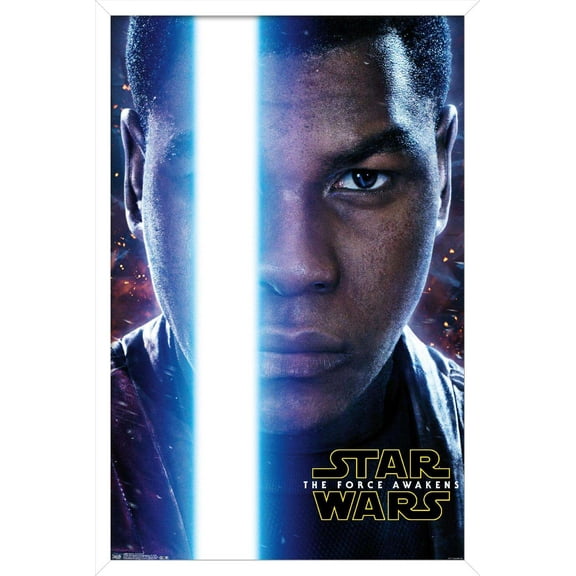 Star Wars: The Force Awakens - Finn Portrait Wall Poster, 14.725" x 22.375", Framed