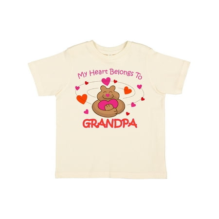 

Inktastic Heart Belongs to Grandpa Gift Toddler Toddler Girl T-Shirt