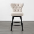 thumbnail image 3 of CHITA Upholstered Swivel Counter Height Bar Stools, 3 of 9