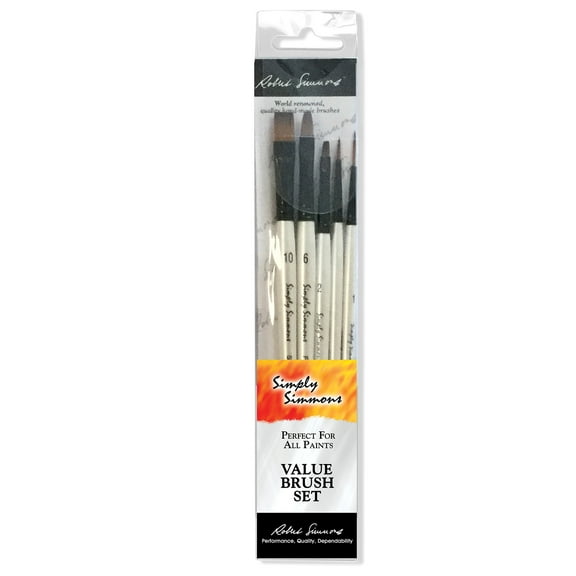 Robert Simmons Simply Simmons Brush Set, Everything, 5-Brushes