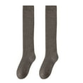 thumbnail image 5 of Mightlink 1 Pair Knee High Stockings Thick Stretchy Solid Color Non-slip Comfortable Keep Warm Soft Autumn Winter Women Long Terry Socks for Daily, 5 of 7