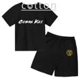 thumbnail image 2 of Conjunto de 2 camisetas y pantalones cortos de algodón de manga corta con estampado de Cobra Kai para niños de 3 a 13 años, ropa para niños y niñas, 2 of 5