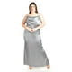 thumbnail image 1 of Vestido de escote drapeado Roman Fashion /Tallas Extras, 2005 (Plateado) plateado 40, 1 of 6