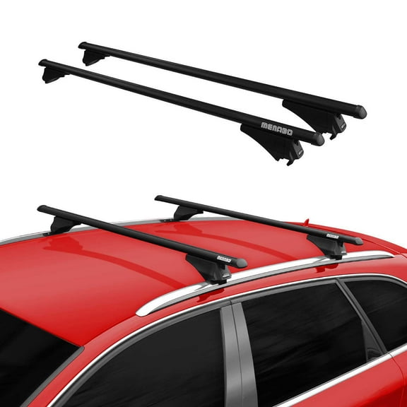 OMAC Top Roof Racks Cross Bars for Honda Pilot 2009-2015 Black Aluminium 2 Pcs Anti-Theft for Travel Kayak Canoe Surf Ski Snowboard Camping