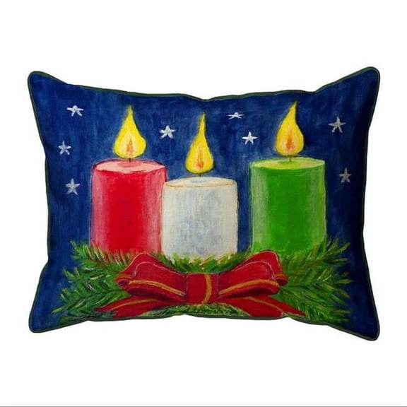 11 x 14 in. Christmas Candles Small Indoor & Outdoor Pillow