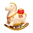 thumbnail image 3 of Figura de caballo mecedor, escultura animal, recuerdo artístico, adorno de mesa para blanco, 3 of 8