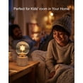 thumbnail image 4 of Lámpara de mesa pequeña inalámbrica: luz LED recargable para decoración del hogar de Navidad, regalo ideal para parejas dormitorio mesita de noche (copo de nieve), 4 of 5