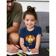 thumbnail image 4 of Tstars Little Turkey Thanksgiving Holiday Shirt Cute Boys Girls Kids T-Shirt Large Navy, 4 of 6