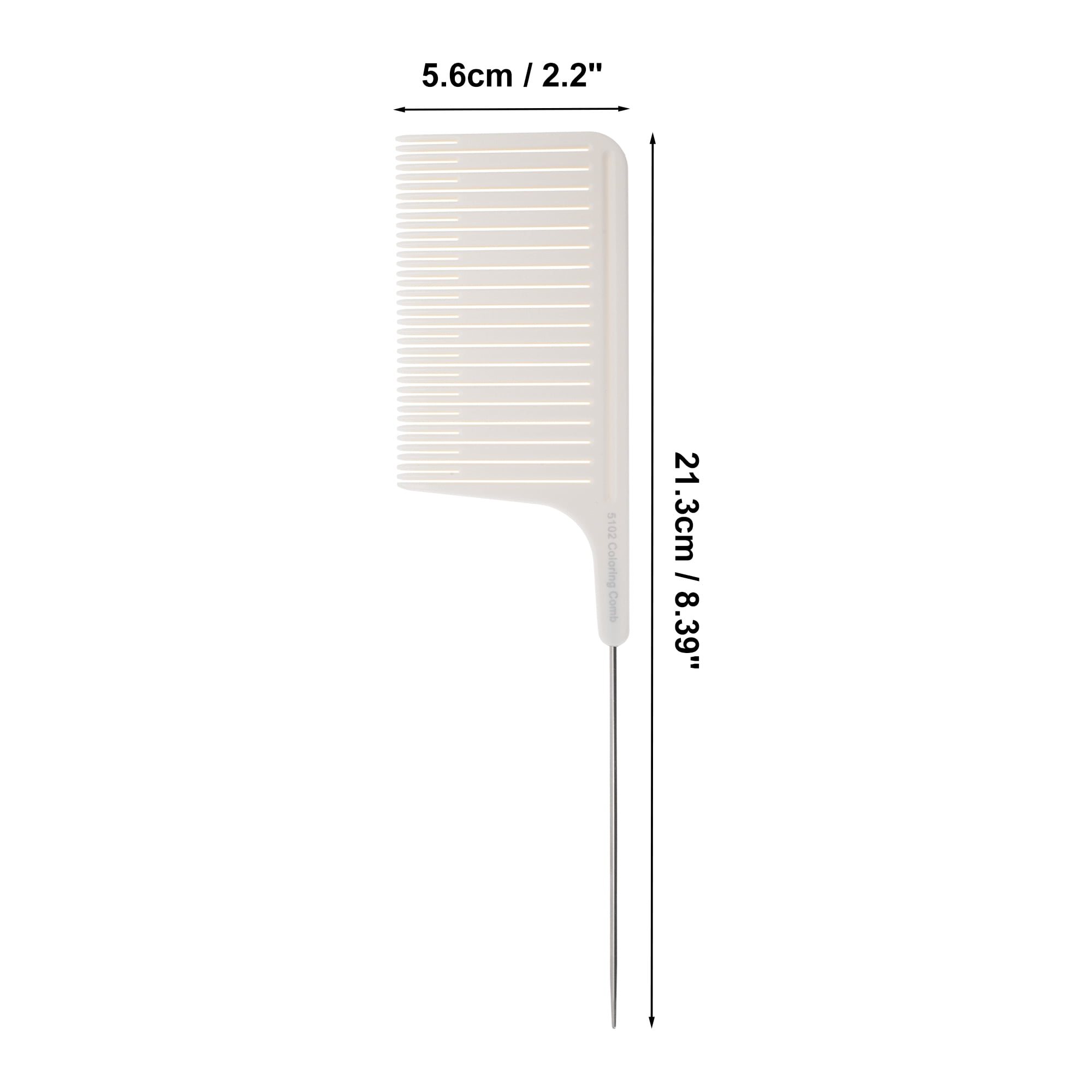 Unique Bargains 1 Pc Hair Highlighting Comb with Stainless Steel Rat Tail Beige