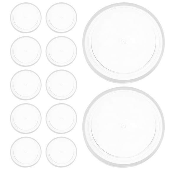 OUNONA 20pcs Clear Reusable Canning Lids for Soda Beer Juice Beverage Transparent Can Covers Stopper