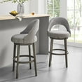 thumbnail image 7 of XDECO Swivel Bar Stools Set of 2, Velvet Upholstered bar Chairs, Barstools Counter Height with Back and Footrest for for Bar, Kitchen Island, Dining Room,Grey, 7 of 7