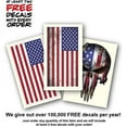 thumbnail image 6 of Decals by Haley Skull with Reflective Eyes American Flag Vinyl Automotive Decal, 6.5", 6 of 6